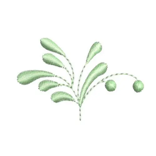 Fresh Stock Heirloom Feathery Leaf Embroidery Design