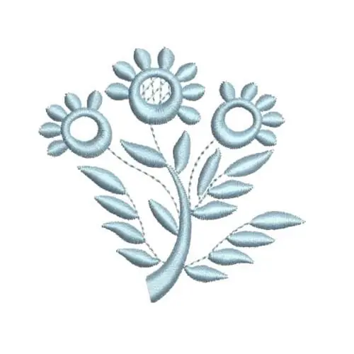Bulk Order Blue Floral Bunch Embroidery Design