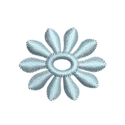 Premium Blue Floral Embroidery Embroidery Design