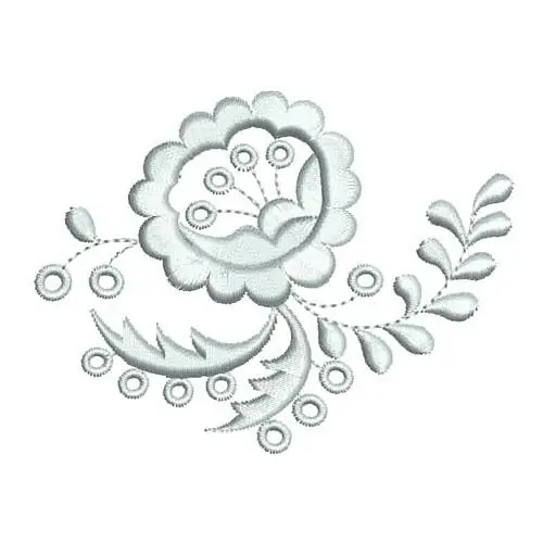 Blue Floral Embroidery Embroidery Design Worldwide Shipping