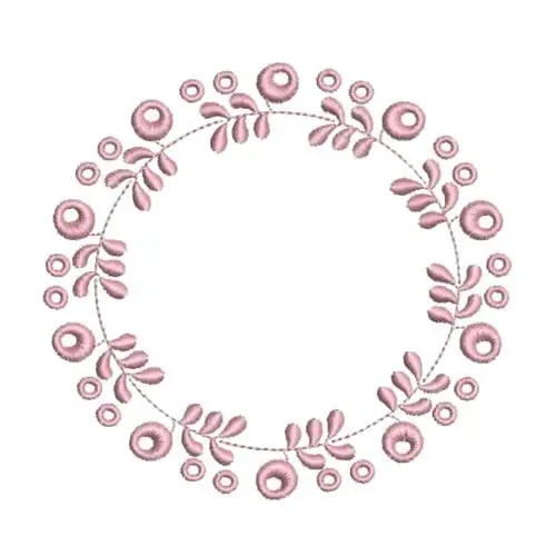 Buy Online Purple Floral Circle Embroidery Design
