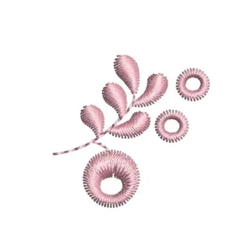 Purple Circles Accent Embroidery Design Last Chance