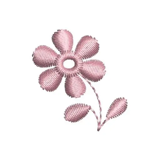 Single Purple Floral Embroidery Design Free Shipping