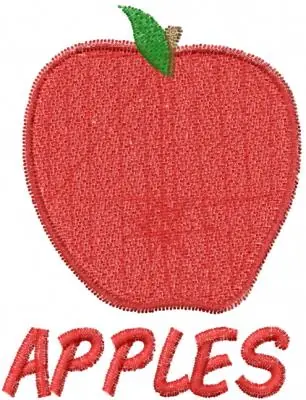 Apple 1 APPLES Embroidery Design Handmade