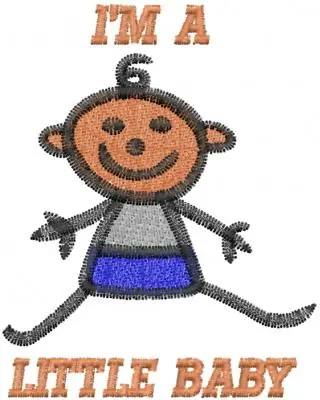 Holiday Sale Babies IM A LITTLE BABY Embroidery Design