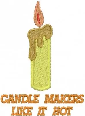 Candle CANDLE MAKERS LIKE IT HOT Embroidery Design New Release