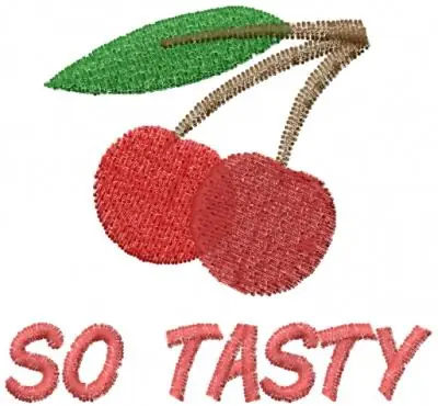 Limited Time Cherry SO TASTY Embroidery Design