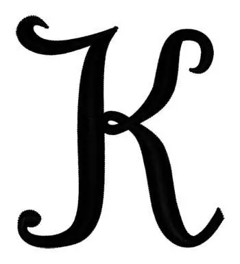 Top Rated Script Letter K Embroidery Design