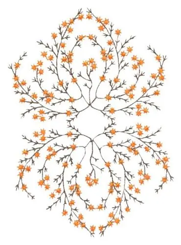 Brand New Iris Sprig Center Embroidery Design