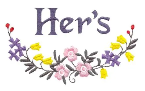 Latest Hers Floral Swag Embroidery Design
