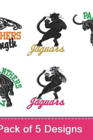 Big Cat Mascots Embroidery design pack by MA Designs, Embroidery Packs on EmbroideryDesigns.com Flash Sale