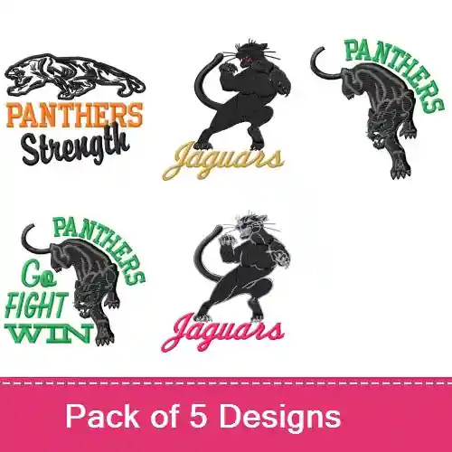 Big Cat Mascots Embroidery design pack by MA Designs, Embroidery Packs on EmbroideryDesigns.com Flash Sale