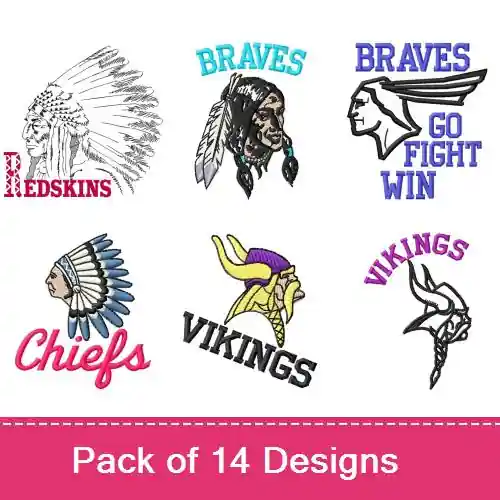 Mascot Men Embroidery design pack by MA Designs, Embroidery Packs on EmbroideryDesigns.com Premium