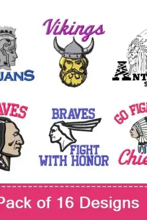 Mascot Men Embroidery design pack by MA Designs, Embroidery Packs on EmbroideryDesigns.com Authentic