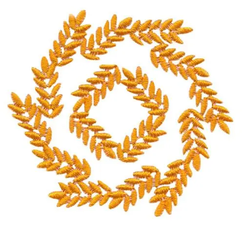 Premium Wheat Swirl Embroidery Design