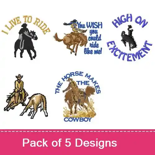 Live To Ride Embroidery design pack by MA Designs, Embroidery Packs on EmbroideryDesigns.com Direct From Manufacturer