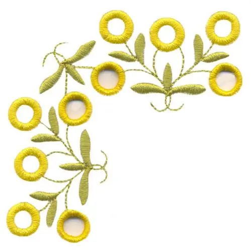 Fresh Stock Cutwork Corner Embroidery Design