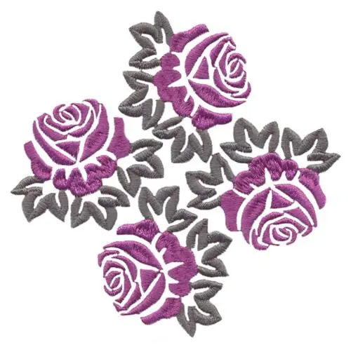 Time-Limited Four Roses Embroidery Design