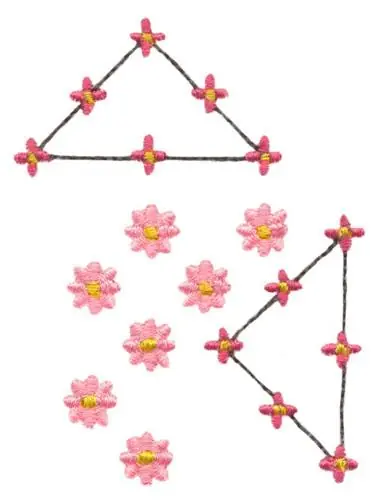 Best Choice Daisy Flowers & Triangles Embroidery Design
