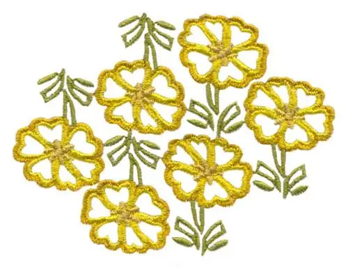 Low Price Bunch of Clematis Embroidery Design