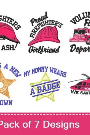 Firemen & Police Symbols Embroidery design pack by MA Designs, Embroidery Packs on EmbroideryDesigns.com Hot Picks