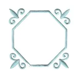 Heirloom Octagon Frame Embroidery Design Brand New