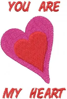 Direct From Factory YOU ARE MY HEART Embroidery Design