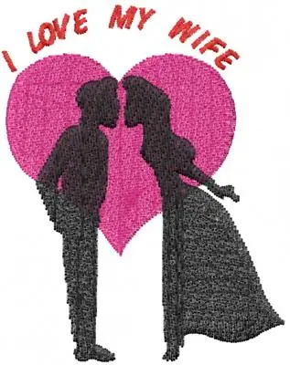 Bargain I LOVE MY WIFE Embroidery Design