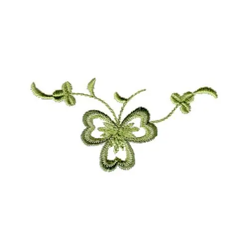 Brand New Heirloom Outline Clover Embroidery Design