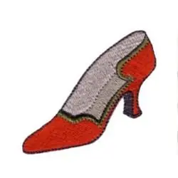 Red Party Shoe Embroidery Design Free Returns