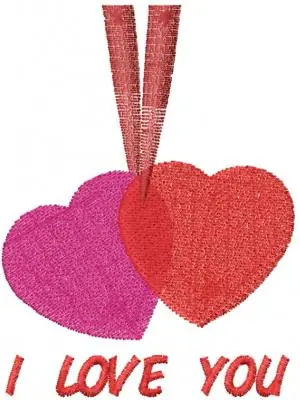 Reduced Price I LOVE YOU Embroidery Design
