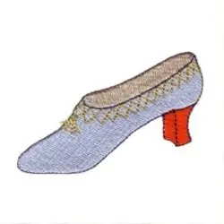 Heeled Nobleman Shoe Embroidery Design Genuine