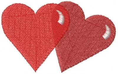 Double Hearts Embroidery Design Money Back Guarantee