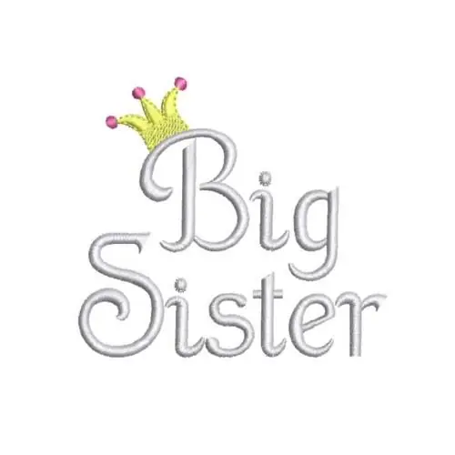 Big Sister Embroidery Design Place Order