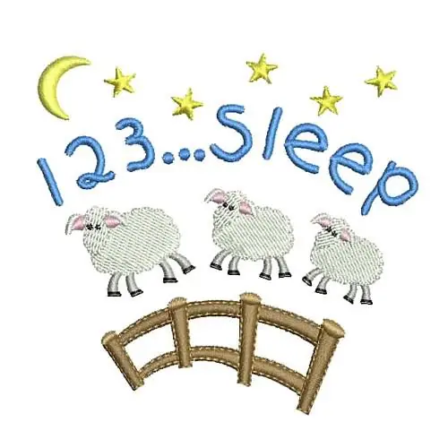 Today Only 123...Sleep Embroidery Design