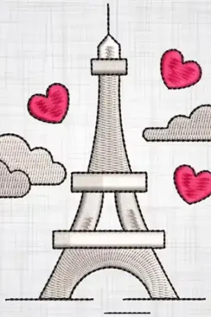 Eiffel Tower Embroidery Design Shop Now