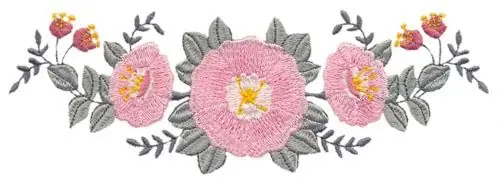 Today Only Floral Spray Arch Embroidery Design