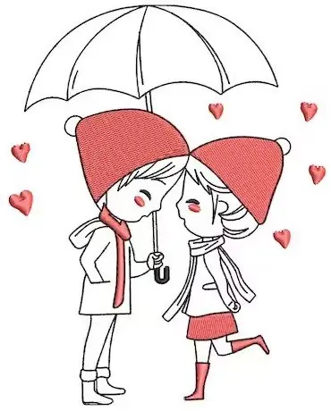 Love Couple Embroidery Design Same Day Shipping