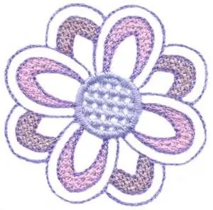 Crafted Medium Flower Embroidery Design
