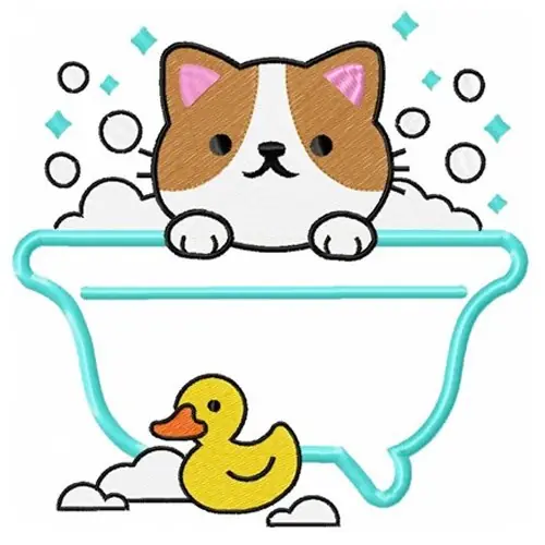 Bath Time Embroidery Design Exclusive Offer