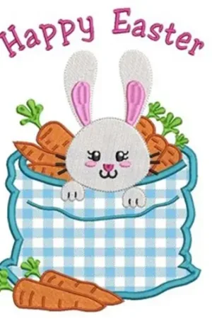Applique Happy Easter Embroidery Design Popular