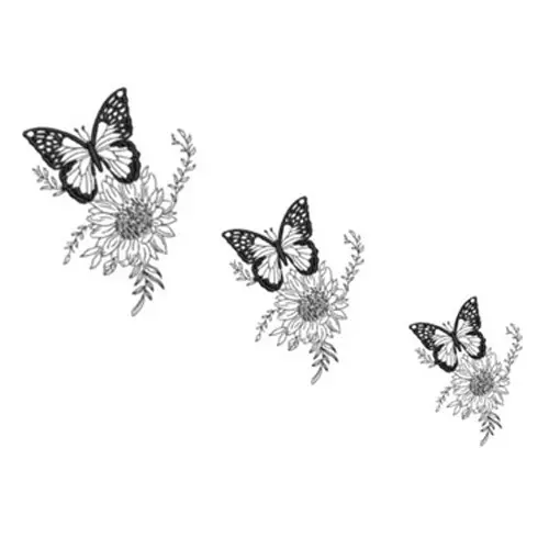 Butterflies Embroidery Design Certified