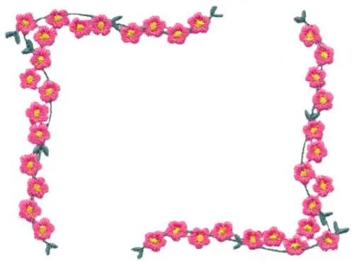 Limited Time Floral Frame Embroidery Design