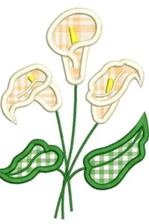 Applique Calla Lilies Embroidery Design Secure Checkout