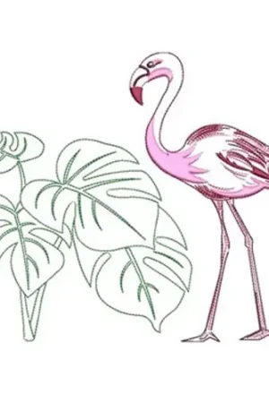 Editor’s Pick Flamingo Embroidery Design