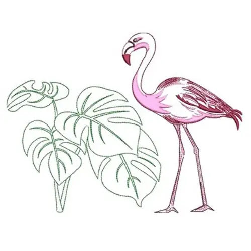 Editor’s Pick Flamingo Embroidery Design