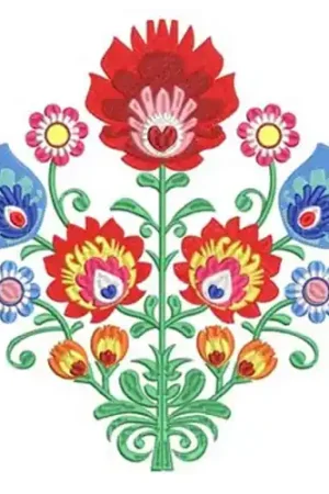 Multi Color Floral Embroidery Design Price Cut