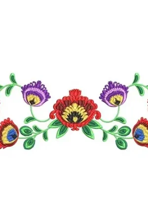 Floral Blooms Embroidery Design Original