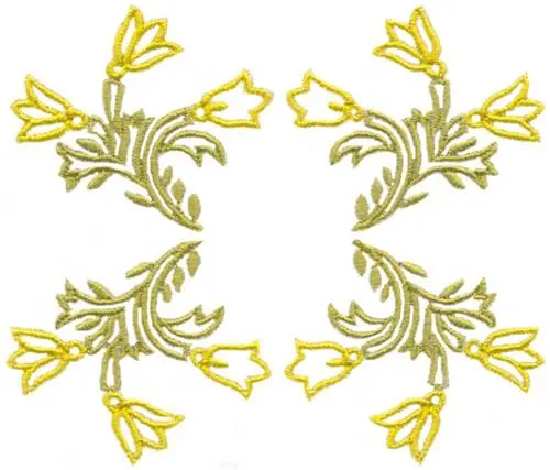 Wholesale Clematis Motif Embroidery Design