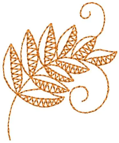 Fall Leaf Embroidery Design Same Day Shipping